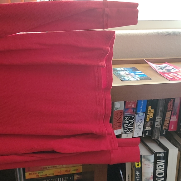 Red Festive Old Navy Christmas Long Sleeve Shirt - Picture 2 of 8